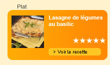 Lasagne de l�gumes au basilic